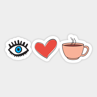 I Love Coffee/Tea Sticker